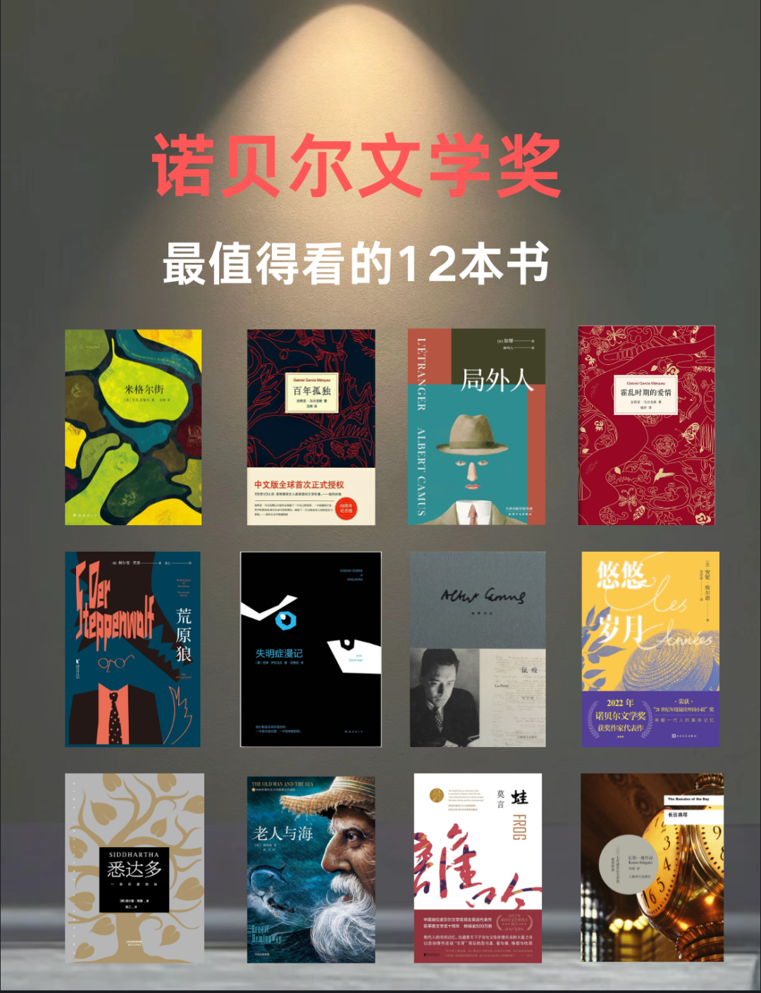 诺贝尔文学奖最值得看的12本书！你看过几本？